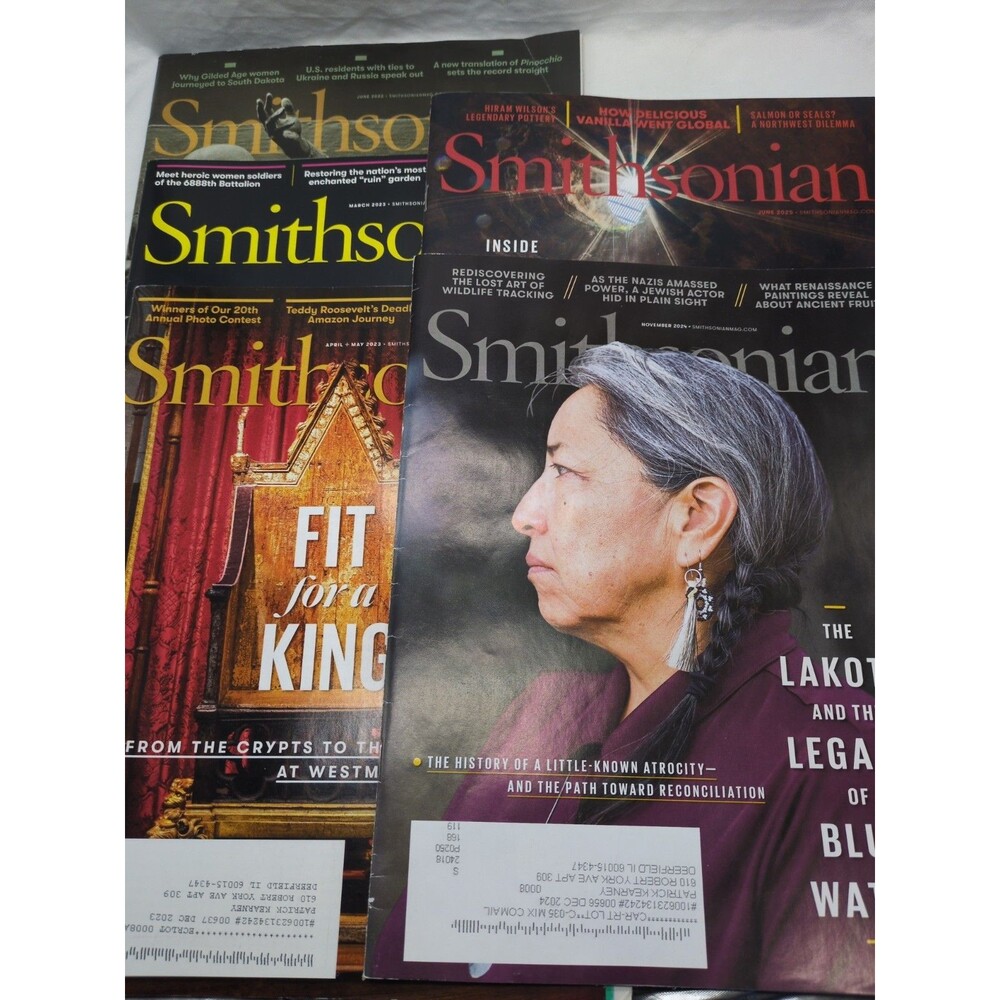 (5) Smithsonian Magazines Great War Baby Puffins Cave Of Wonders Lakota
